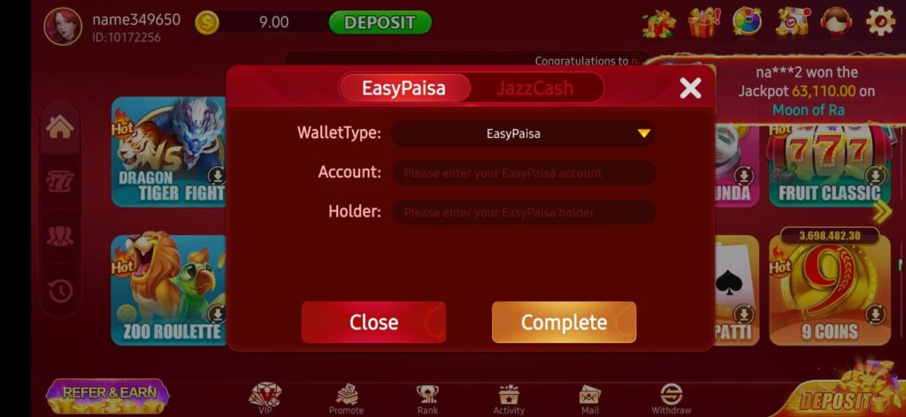 3PattiHot Withdraw